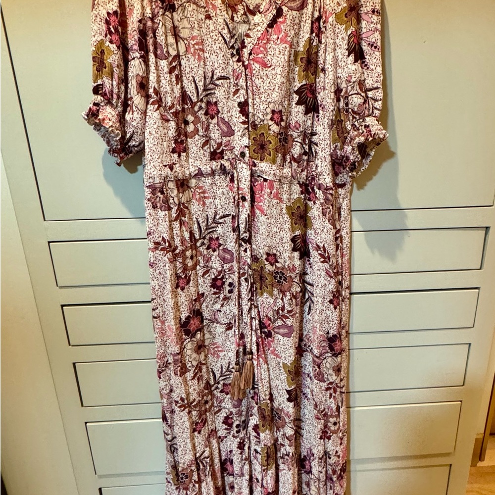 Knox Rose Floral Maxi Dress - Pink and Brown